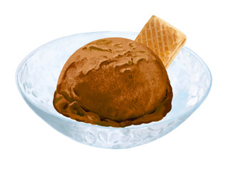 チョコアイス（ウエハース付き）