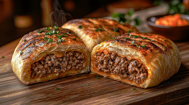 Classic belyash with meat