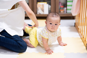 Fototapeta premium 日本人の親子