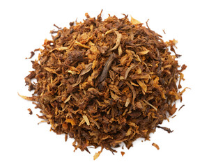 dried tobacco leaves isolated on white background. Transparent PNG file type available .