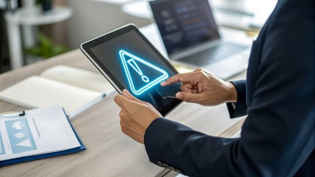 
 Save to Library
 Download Preview
 Preview Crop
 Find Similar
 
File #:  1292679272
Cybersecurity, System warning hacked alert, Protection against personal data hacking, Notification error mark comp