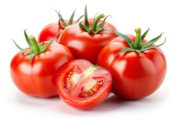 tomatoes on a white background
