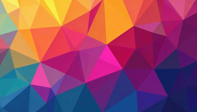 Geometric shapes, vibrant colors, perfectly tiled, print, polygon, minimal