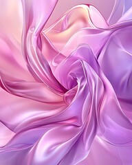 Obraz premium A swirling mass of translucent pink fabric with a subtle iridescent sheen