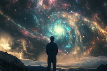 Obraz premium A genetic scientist discovers that their own DNA contains anomalies that could explain the existence of parallel universes