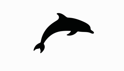 Fototapeta premium Graceful dolphin leaping in silhouette, ocean freedom