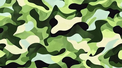Fototapeta premium Ideal for tactical gear, the blue and yellow camouflage is both stylish and functional.