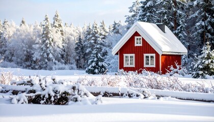 Naklejka premium house in the snow