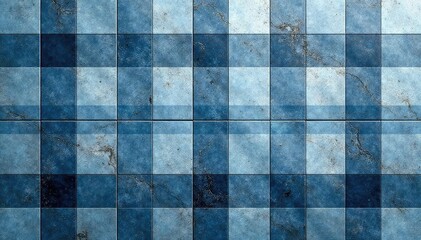 Fototapeta premium Subtle blue and grey glen plaid, continuous tile , diagonal, square, overlay
