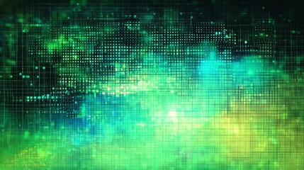 Glitched Television Screen with Distortions