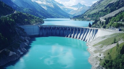 Sustainable energy goals are bolstered by hydroelectric power in the Alps.
