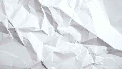 Obraz premium Blank white crumpled and creased paper poster texture background, ideal for vintage or textured design projects.