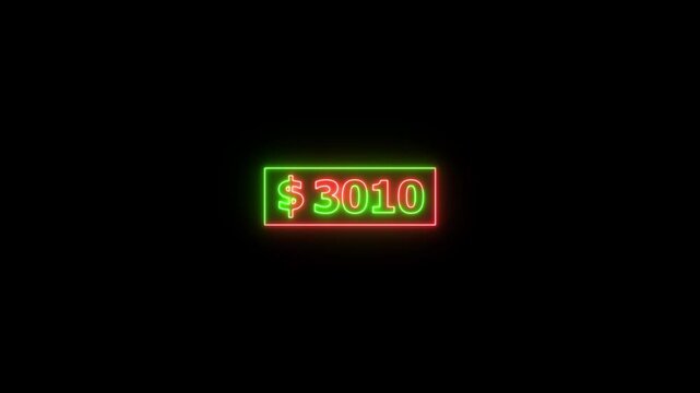 6000 dollar counter animation. 6000 counting animation. Counting money and digits increasing. Motion graphic. Counting Numbers from 0 to 6000 on a transparent background with alpha channel