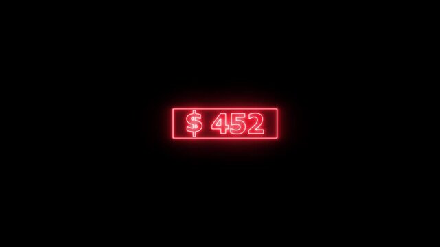 900 dollar counter animation. 900 counting animation. Counting money and digits increasing. Motion graphic. Counting Numbers from 0 to 900 on a transparent background with alpha channel
