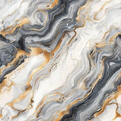 Luxurious white and grey marble texture with golden veins
