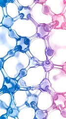 Abstract network of interconnected nodes, pastel hues