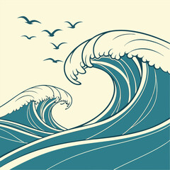 Modern Colorful Gradient Wave Vector Background