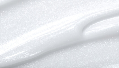 Luxurious white cream with shimmering highlights for skincare products