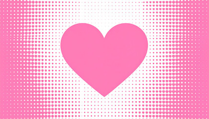 Pink Heart Halftone Pattern Background for Valentine's Day Celebrations