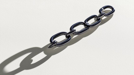 Obraz premium A black chain on a white background.