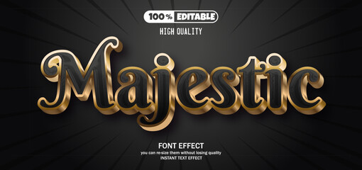Majestic text effect. Editable text effect
