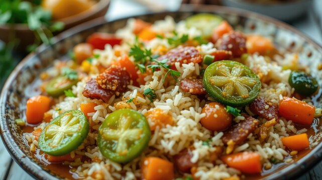 Hearty Turkish Kuru Fasulye Stew with Bacon and Rice