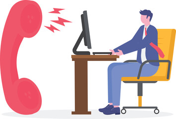 Social media illustration, business concept, web design

