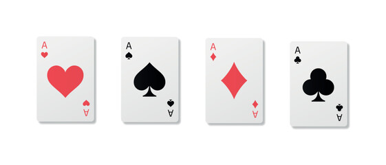 Playing card suits icon set.