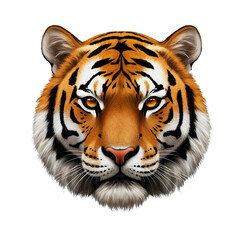 Obraz premium Fierce tiger face with detailed fur 