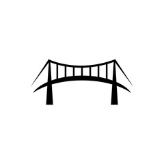 Bridge construction vector logo design