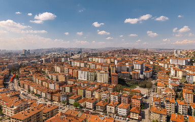 Cityscape of Ankara with Residential and Modern Buildings