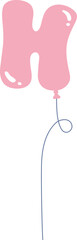 Cute Balloon Alphabet H