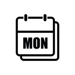calender icon, monday icon with white background