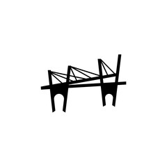Bridge construction vector logo design
