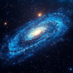 Fototapeta premium Stunning spiral galaxy in cosmic space.