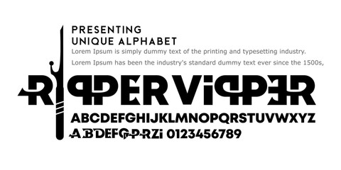 Sans Serif Alphabet, Modern Bold Font, Abstract Uppercase Typography, Alphabet fonts for logo, background, digital, movie, brand design, vector illustration