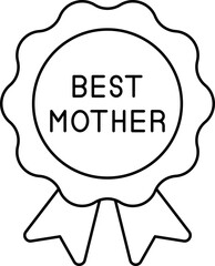 best mom illustration on a white background     