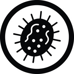bacteria stencil icon vector illustration