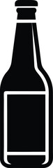 Obraz premium beer bottle stencil icon vector illustration