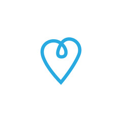 Love heart symbol logo design