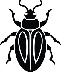 beetle stencil icon vector illustration