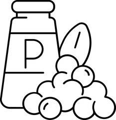 black pepper illustration on a white background    