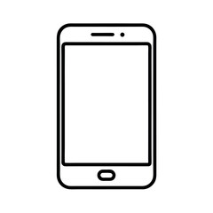 Smartphone Mobile Tech Line Drawing Illustration