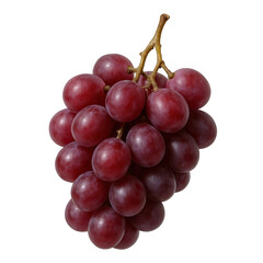 Fototapeta premium Red grapes on transparent background