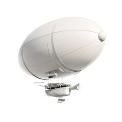 3D Render of a Classic Airship - Dirigible Blimp