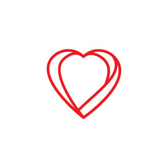 Love heart symbol logo design