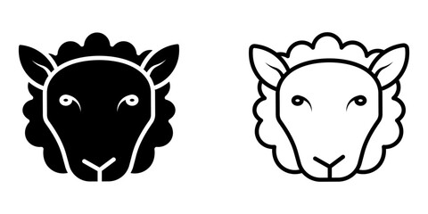 Sheep icon on white background