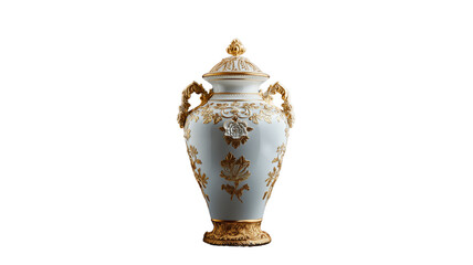 Exquisite Details Pastel Ceramic Porcelain Vase &ndash; Elegant and Timeless Design,isolated on a white or transparent background.
