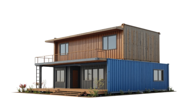 Modern shipping container home design urban environment architecture contemporary style innovative living space sustainable lifestyle