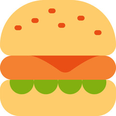 burger illustration on a white background   